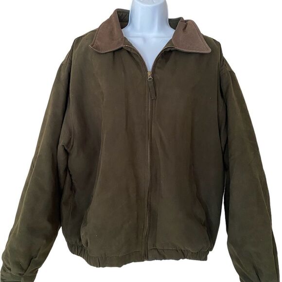 Van Heusen suede leather trim bomber jacket - Picture 1 of 6